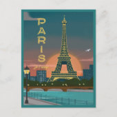 Modernes Frankreich Paris je t'aime Eiffel Tower T Postkarte (Vorderseite)