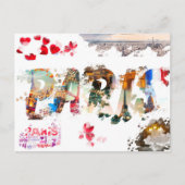 Modernes Frankreich Paris je t'aime Eiffel Tower T Postkarte (Vorderseite)