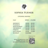 Modernes Frauen-Logo QR-Code Geschäft Fenster Fensteraufkleber (Blatt 3)
