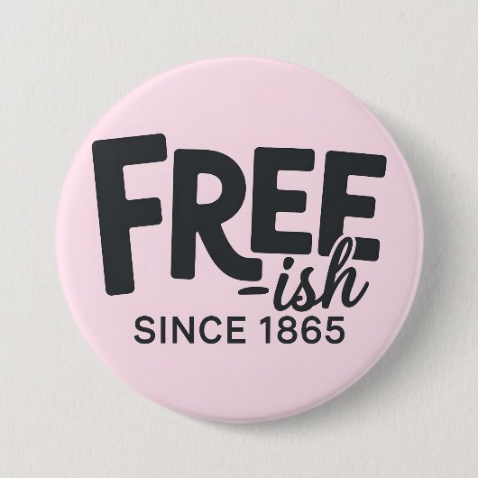 Modernes Freies seit 1865 Typografie jüdisch Button (Vorderseite)