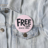 Modernes Freies seit 1865 Typografie jüdisch Button (Beispiel)