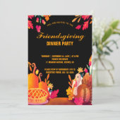 Modernes, freundliches Abendessen mit Party Einlad Einladung (Stehend Vorderseite)