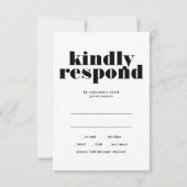 Modernes, freundliches und freundliches Verhalten RSVP Karte (Vorderseite)