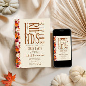 Modernes Friendsgiving Dinner Blumenladen Einladung