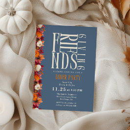 Modernes Friendsgiving Dinner Blumenladen Einladung