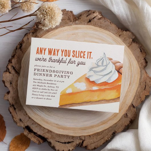 Modernes Friendsgiving-Dinner Einladung