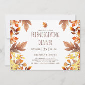 Modernes Friendsgiving Dinner Erntedank Party Einladung (Vorderseite)