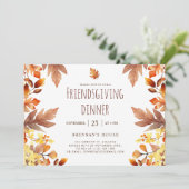 Modernes Friendsgiving Dinner Erntedank Party Einladung (Stehend Vorderseite)