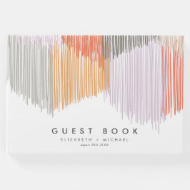 Modernes Fringe Wedding Guest Book Gästebuch