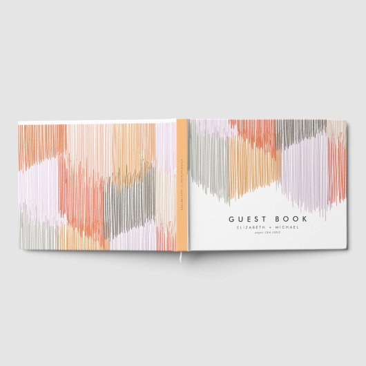 Modernes Fringe Wedding Guest Book Gästebuch (Voll)