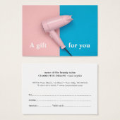 Modernes, frisch rosa blaues Haarstylist-GeschenkZ (Vorne & Hinten)