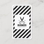 Modernes Friseur Friseur Stylist Barbershop White Visitenkarte (Rückseite)