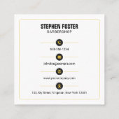 Modernes Friseur für Friseur-Friseur im Barbershop Quadratische Visitenkarte (Rückseite)