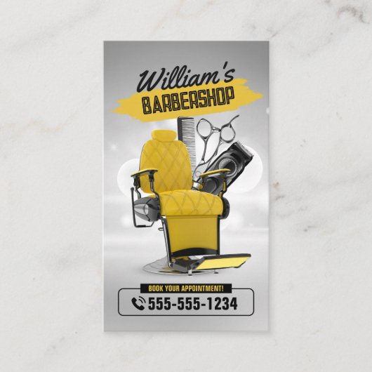 Modernes Friseur für Friseur-Friseur im Barbershop Visitenkarte (Vorderseite)