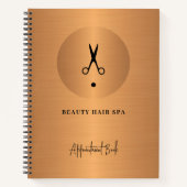 Modernes Friseursalon personalisiertes Terminkalen Notizblock (Vorderseite)