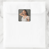 Modernes Friseursalon Quadratischer Aufkleber (Tasche)