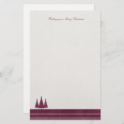 Modernes frohe Weihnacht-erdiges Ton-Briefpapier Briefpapier (Vorne/Hinten)