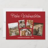 Modernes Frohe Weihnachten Fotocollage Feiertagspo (Vorderseite)