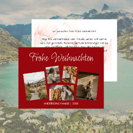 Modernes Frohe Weihnachten Fotocollage Feiertagspo