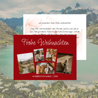 Modernes Frohe Weihnachten Fotocollage Feiertagspo