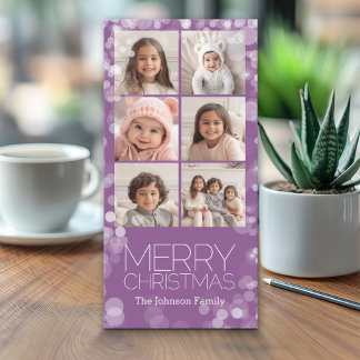 Modernes frohe Weihnachten Orchid Bokeh Personalis