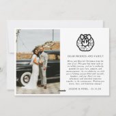 Modernes frohes und Verheiratetes Foto Weihnachten (Rückseite)