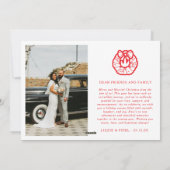 Modernes frohes und Verheiratetes Foto Weihnachten (Rückseite)