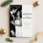 Modernes frohes und Verheiratetes Foto Weihnachten