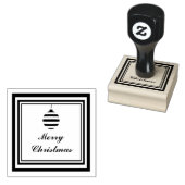 Modernes frohes Weihnachtsbauble Gummistempel (Stempel)