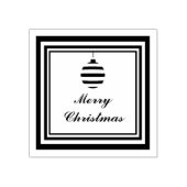 Modernes frohes Weihnachtsbauble Gummistempel (Prägung)
