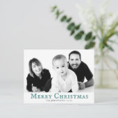 Modernes frohes Weihnachtsfest Foto Postkarte (Stehend Vorderseite)