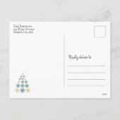 Modernes frohes Weihnachtsfest Foto Postkarte (Rückseite)