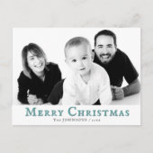 Modernes frohes Weihnachtsfest Foto Postkarte (Vorderseite)