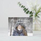 Modernes frohes Weihnachtsfest Foto Postkarte (Stehend Vorderseite)