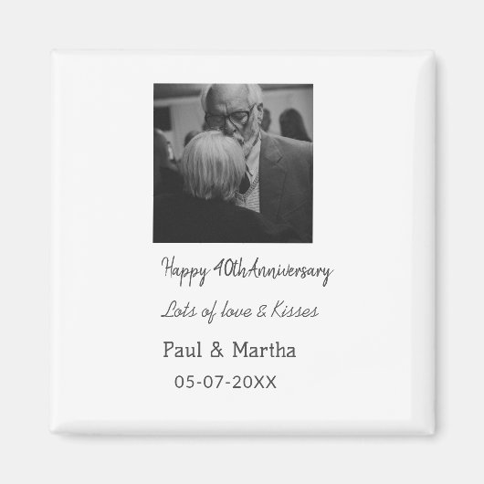 Modernes fröhliches 40-jähriges Jubiläum mit Namen Magnet (Vorne)