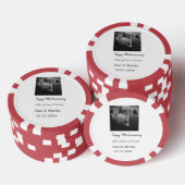 Modernes fröhliches 40-jähriges Jubiläum mit Namen Pokerchips (Stapel)
