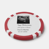 Modernes fröhliches 40-jähriges Jubiläum mit Namen Pokerchips (Einzeln)