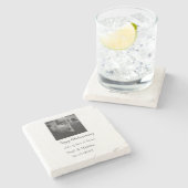 Modernes fröhliches 40-jähriges Jubiläum mit Namen Steinuntersetzer (Seitenansicht)