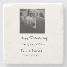 Modernes fröhliches 40-jähriges Jubiläum mit Namen Steinuntersetzer