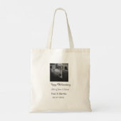 Modernes fröhliches 40-jähriges Jubiläum mit Namen Tragetasche (Rückseite)