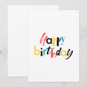 Modernes, fröhliches Design von "Happy Birthday" (Vorne/Hinten)