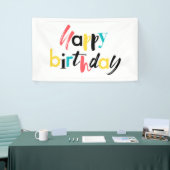 Modernes, fröhliches Design von "Happy Birthday" Banner (Messeveranstaltung)