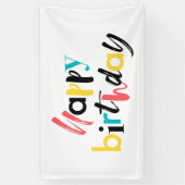 Modernes, fröhliches Design von "Happy Birthday" Banner (Vertikal)