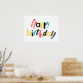 Modernes, fröhliches Design von "Happy Birthday" Poster (Küche)