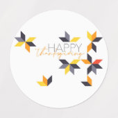 Modernes, fröhliches Design von Happy Thanksgiving Etiketten (Design 2)