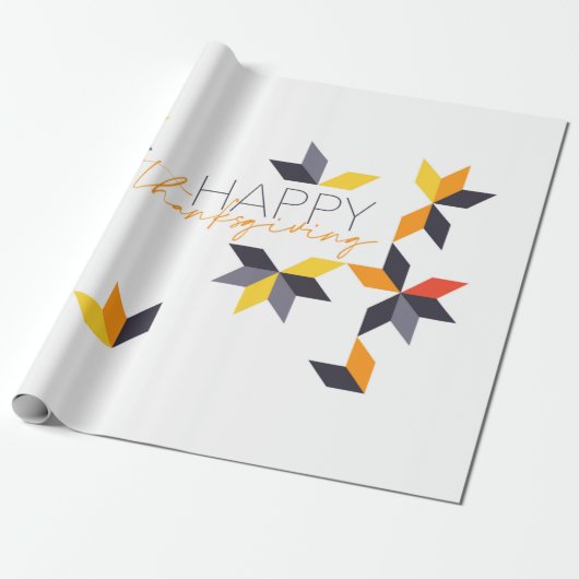 Modernes, fröhliches Design von Happy Thanksgiving Geschenkpapier (Ungerollt)