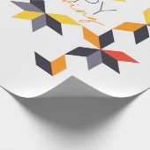 Modernes, fröhliches Design von Happy Thanksgiving Geschenkpapier (Ecke)
