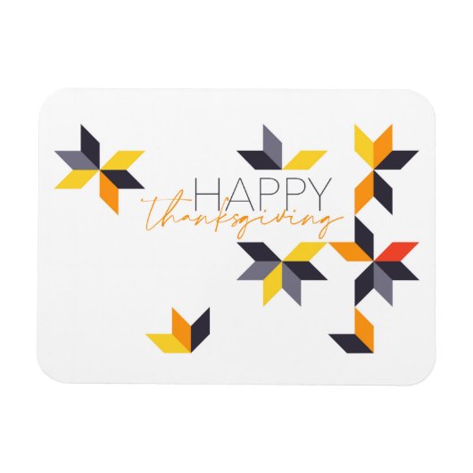 Modernes, fröhliches Design von Happy Thanksgiving Magnet (Horizontal)