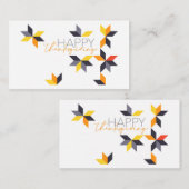 Modernes, fröhliches Design von Happy Thanksgiving Platzkarte (Vorne/Hinten)