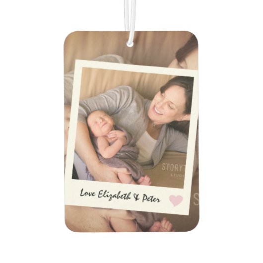 Modernes fröhliches Foto der Muttersprache Autolufterfrischer (Rückseite)